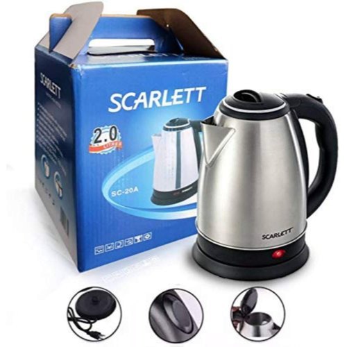 Scarllett Stainless Steel Electric Kettle, Capacity : 2 Litres