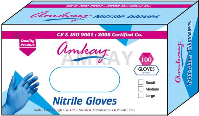 Nitrile Gloves, Features : Anti-static in behavior, good solvent resistant, Latex-free, odour-free powder-free