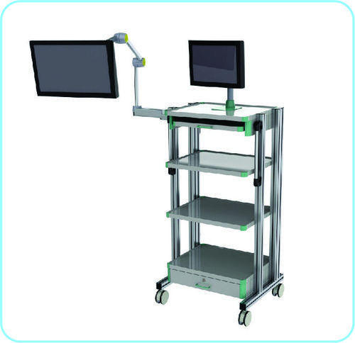 Square SS Monitor Trolley