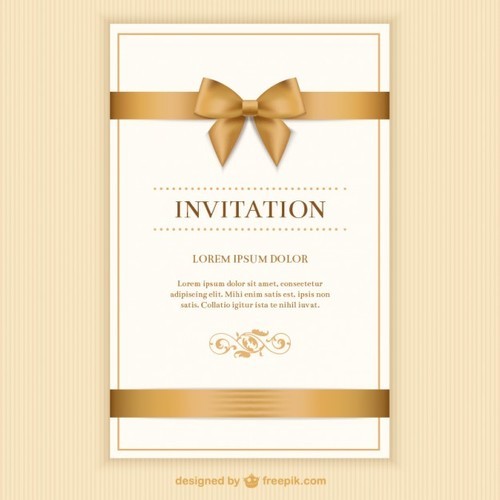 Paper Invitation Card, Color : White, Brown
