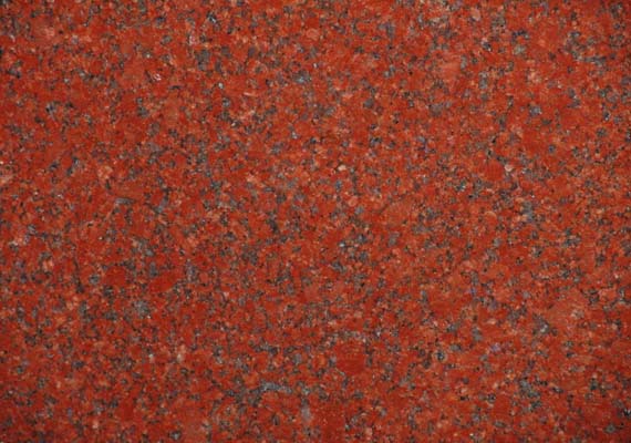 Rectangular Polished Ruby Red Granite Slabs, for Construction, Pattern : Plain