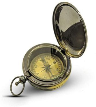 AGSC-09 Brass Push Button Compass