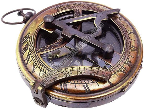 AGSC-11 Brass Push Button Sundial Compass, Specialities : Strong Construction, FIne Finished