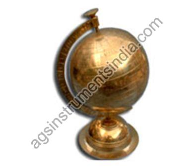 AGSWGL-01 Brass Antique World Globe, for Library, Offices, Color : Golden