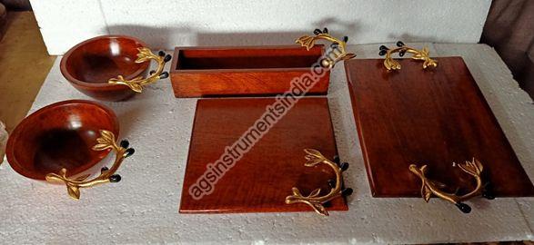 Plain Wooden Platter Set, Size : Multisize