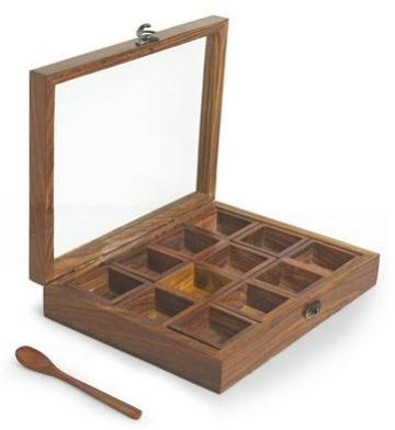 Wooden Spice Box