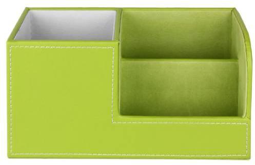 3 Compartments Green Desk Organizer