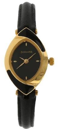Leather Strap Watch, Color : Black