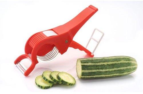 Kitchcut Plastic Vegetable Cutter, Color : Red Green
