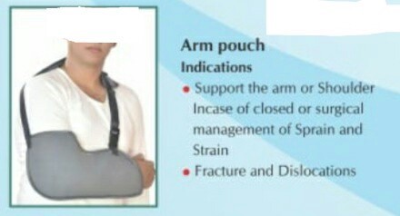 Plain Polyster Arm Sling Pouch, Length : 10-15mtr