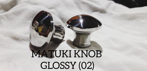 Stainless Steel Matuki Knob, Color : Silver