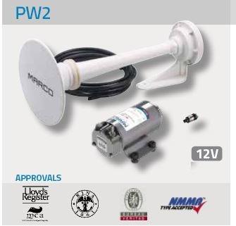PW2 12V Whistle 12/20 m, 200 mm with compressor