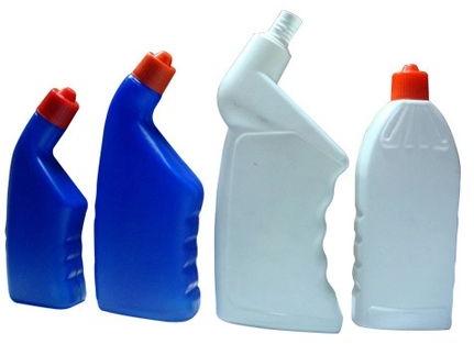 Polished Plastic Toilet Cleaner Bottle, Pattern : Plain