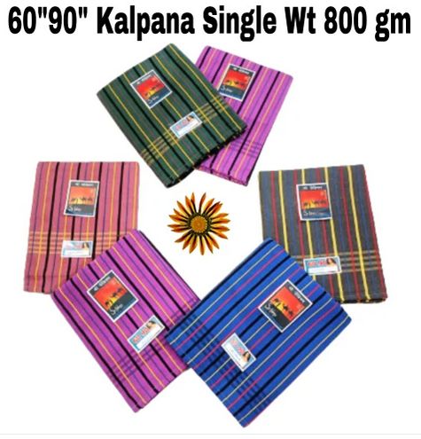 Sri Fabrics Striped Kalpana Cotton Bed Sheets, Size : 60x90 Inch