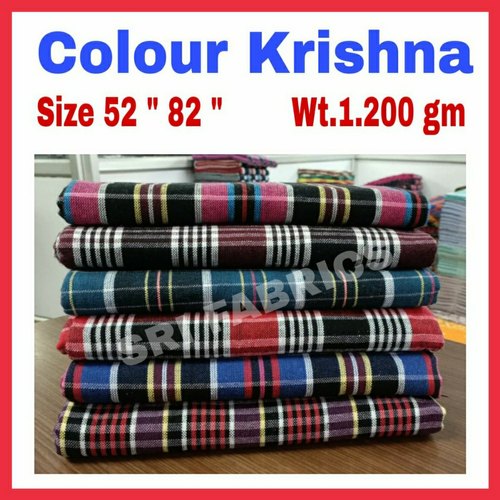 Sri Fabrics Striped Krishna Cotton Bed Sheets, Size : 52x82 Inch