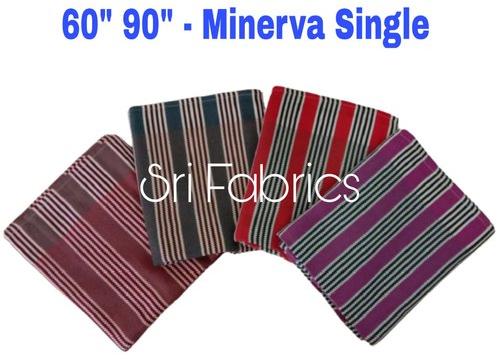 Sri Fabrics Striped Minerva Cotton Bed Sheets, Size : 60x90 Inch