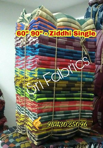 Sri Fabrics Plain Ziddhi Cotton Bed Sheets, Size : 60x90 Inch