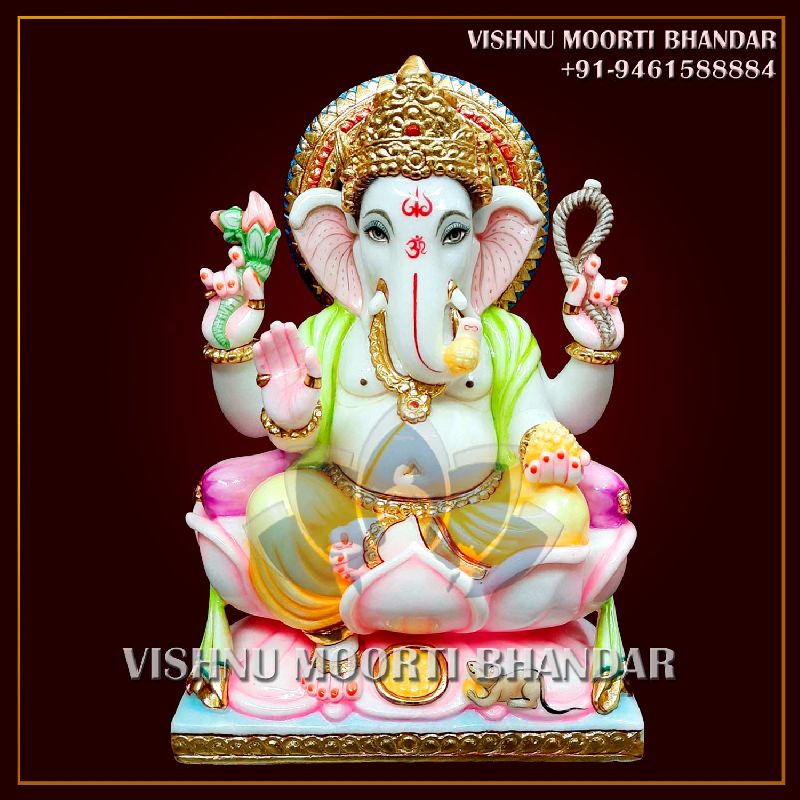 Marble Ganesha Statue, for Dust Resistance, Shiny, Packaging Type ...