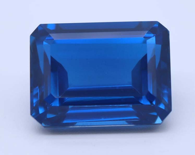 Octagon Ceylon Blue Sapphire Triplets Gemstone, Feature : Durable, Hard Structure