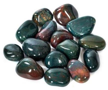 Polished Natural Bloodstone Tumbled Gemstone, for Jewellery, Feature : Fadeless, Shiny Looks