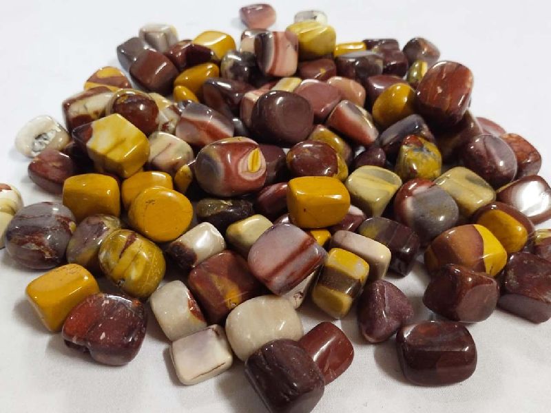 Polished Natural Mookaite Tumbled Gemstone, for Jewellery, Feature : Fadeless, Shiny Looks