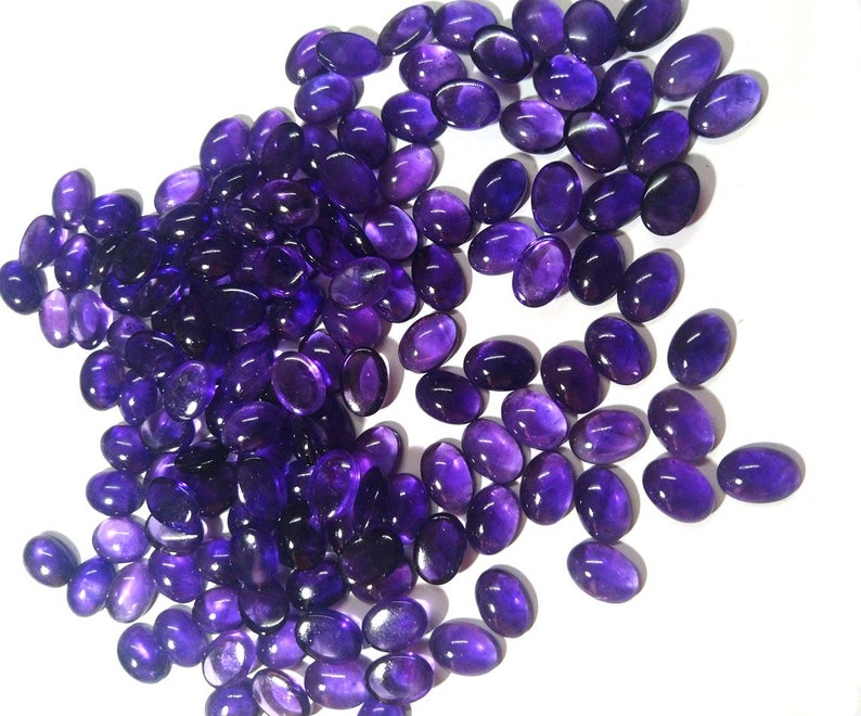 Oval Cut Amethyst Gemstone, for Making Jewellery, Feature : Shiny Looks, Sturdiness