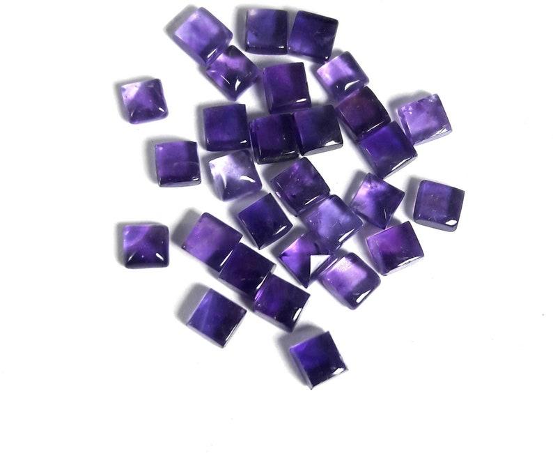 Square Cut Amethyst Gemstone, for Jewellery Use, Color : Purple
