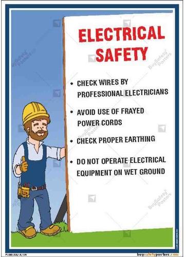 buysafetyposters.com Rectangular PVC Electrical Safety Poster at Rs 180 ...
