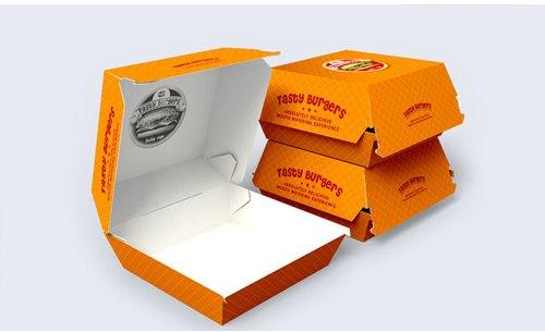 Printed Burger Packaging Box, Size : Medium