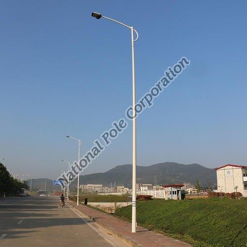 NPC Mild Steel Conical Street Light Poles, Color : Grey