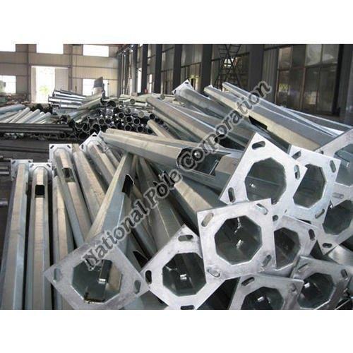 Galvanized Iron Octagonal Light Poles, Length : 12 Meter