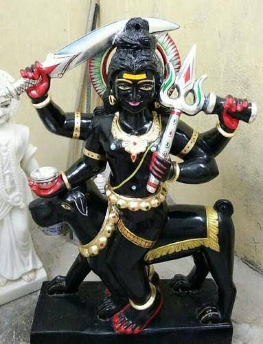 Black Marble Kal Bhairav Statue