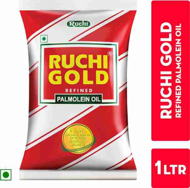 Ruchi Gold Refined Palmolein Oil, for Cooking, Packaging Size : 1 ltr