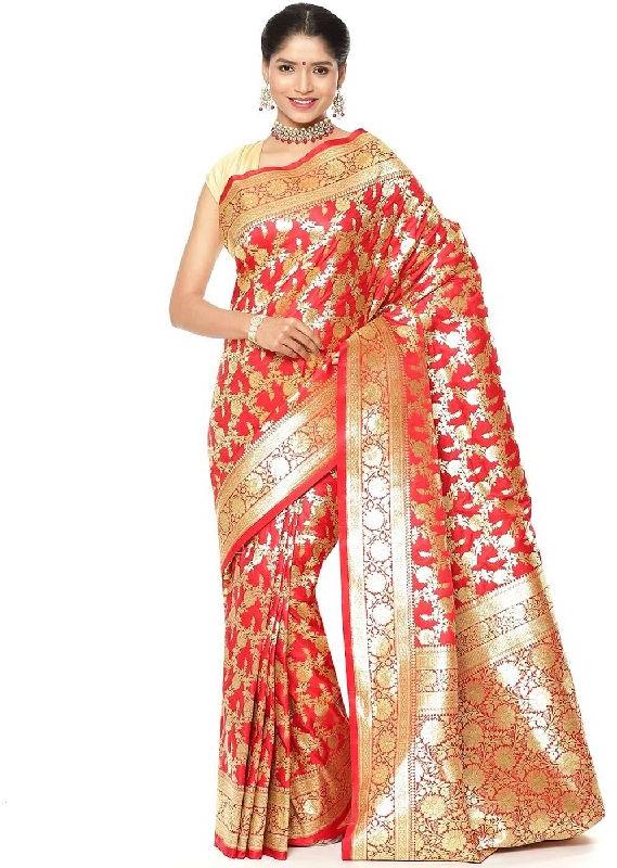 Printed Banarasi Silk Saree, Occasion : Party Wear, Wedding Wear