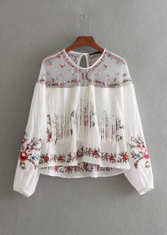 Printed Cotton Ladies Embroidered Top, Feature : Elegant Design, Stitched