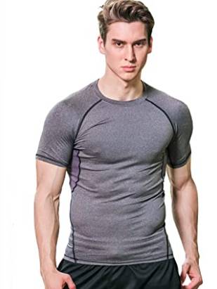 Half Sleeve Polyester Mens Activewear T Shirts, Pattern : Plain