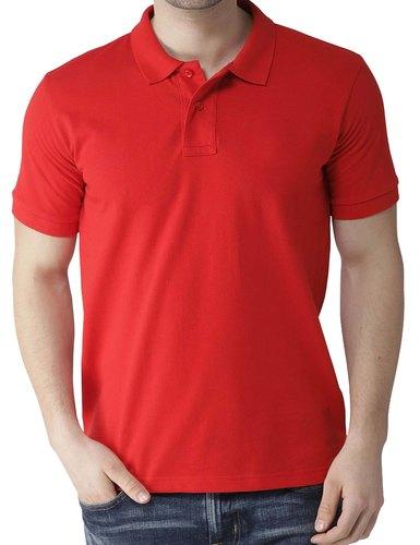 Plain Cotton Mens Collar T Shirts, Occasion : Casual Wear