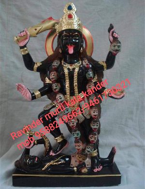 Black Marble Kali Mata Statue, for Handmade, Color : Multicolors