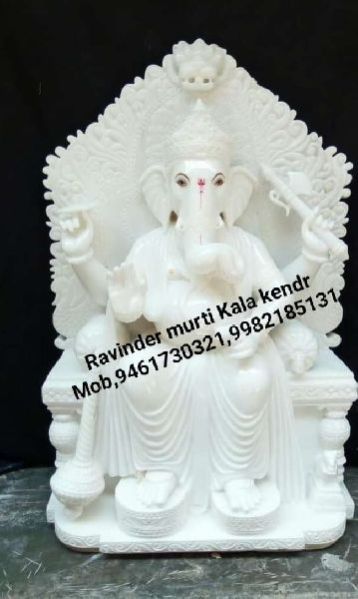 White Marble Ganesh Statue