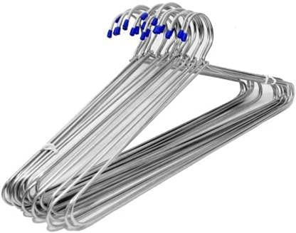 Chrome Finish Plain Stainless Steel Wire hanger, Hook Type : Cloth Hook