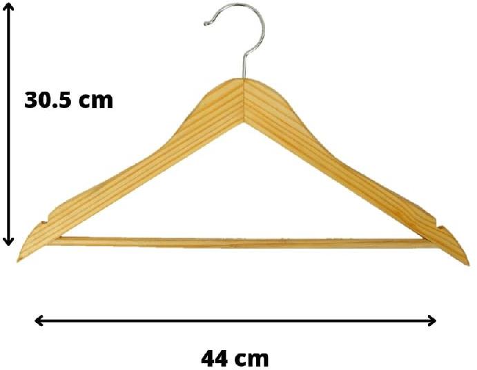 Polished Plain wooden shirt hanger