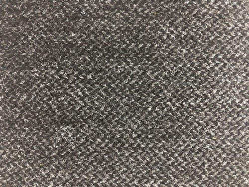 Dark Grey Woolen Tweed Fabric, Pattern : Plain