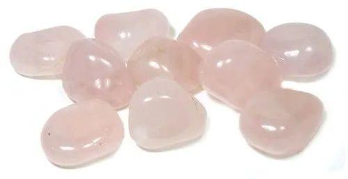 Shiny Rose Quartz Tumbled Stone, Color : Pink