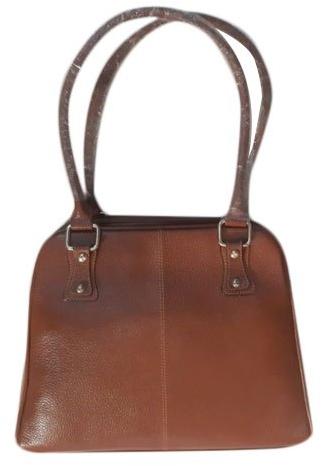 Ladies Pure Leather Handbag, Closure Type : Zipper