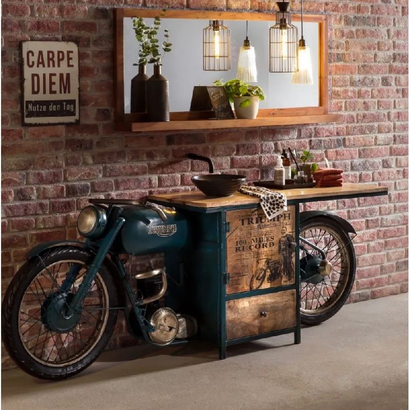 Triumph Bike vanity Antique Wooden Furniture