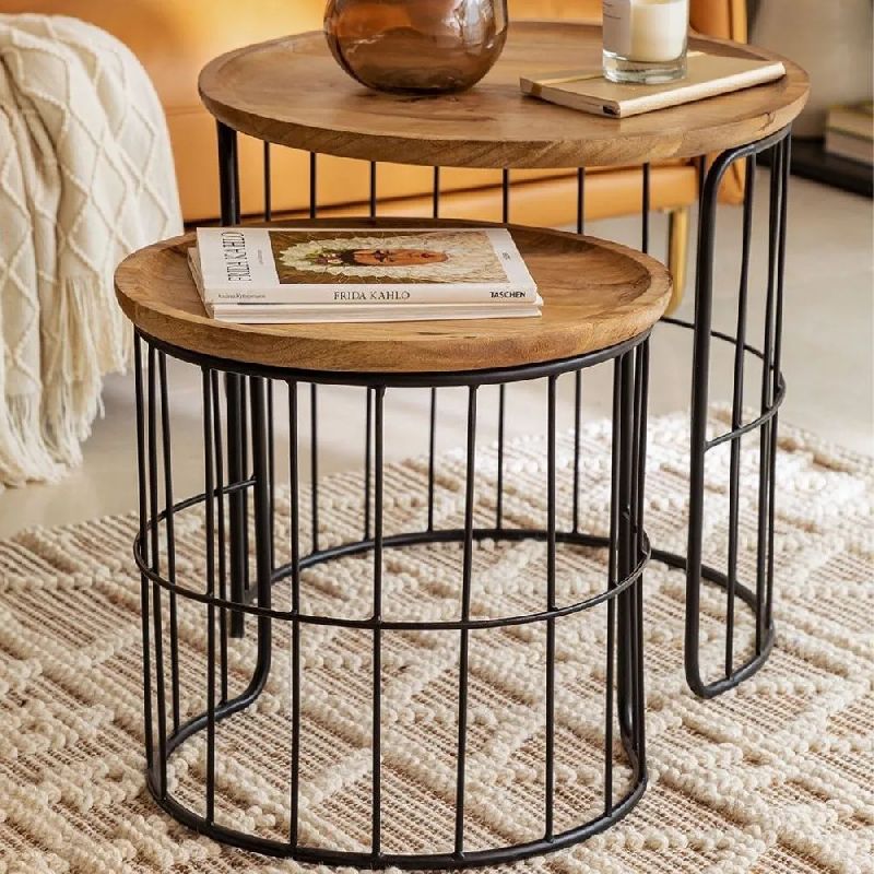 Marta Solid Wood Nesting Coffee Table Set Of 2