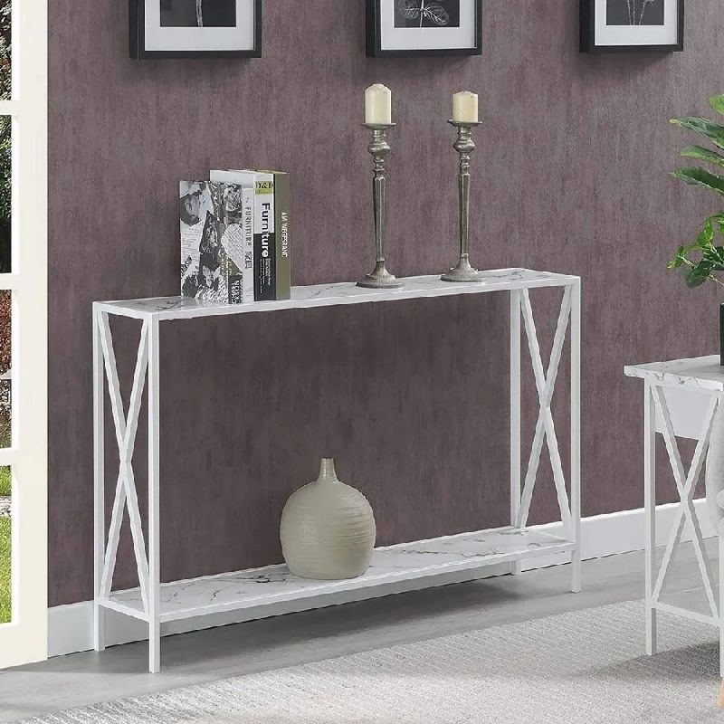 Rectangular Modern Marble Finish Console Table, for Home, Hotel