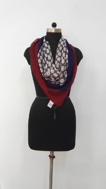 Woolen scarf for women navy blue, Style : Modern