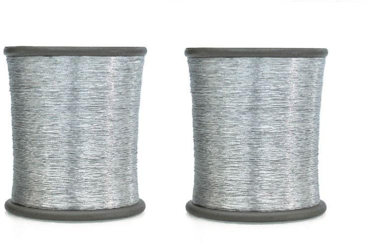 Metallic Zari Thread, for Embroidery Knitting, Sewing Clothes, Stitching, Thread length : 1000-1500mtr