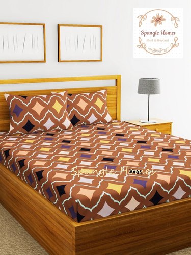 Double 3D Cotton Bed Sheet, Size : 90X100inch